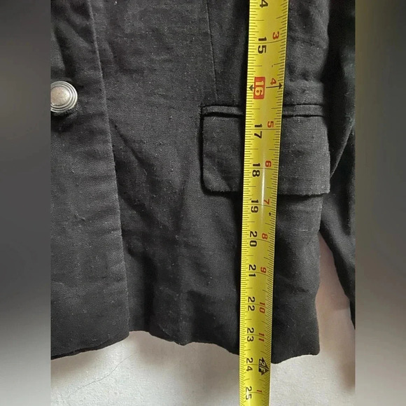 Harve Benard black  linen blazer Sz 6 - Picture 13 of 13